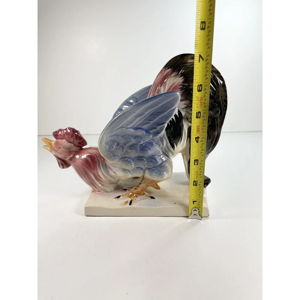 Vintage MCM Ceramic Rooster Planter Figurine Made In Japan